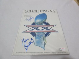 2 Autographs Kevin Butler + ??  1986 SUPER BOWL XX Program BEARS vs Patr... - £39.30 GBP