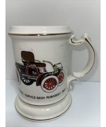 Shaving mug Vtg Oldsmobile Curved Dash Runabout 1901 Ceramic Cup White G... - $26.95 CAD