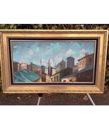 G. GENELE Original 1966 Vintage Mid Century Modern Vintage Oil Painting / Canvas - $594.00