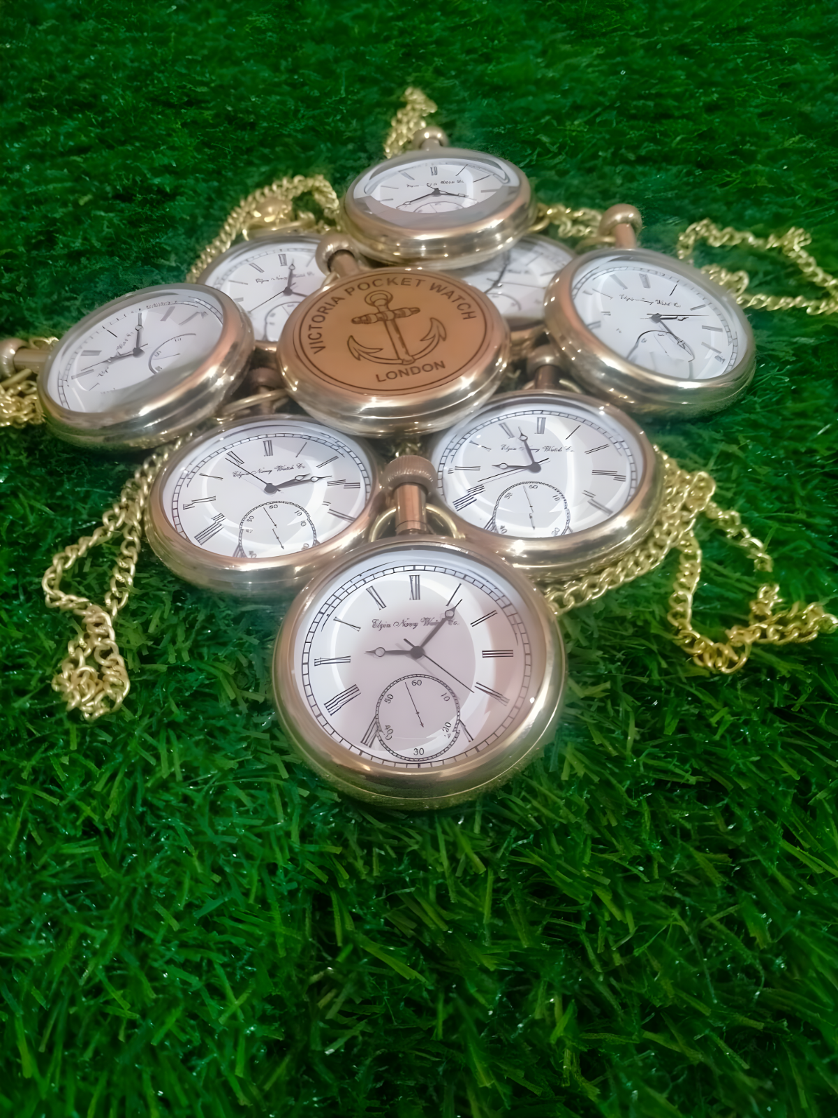 Primary image for Lotto di 10 orologi da taschino da 2 pollici antichi vintage nautici...