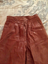 Excellent Double D Ranch Rust Large Print Snake Skin look Pants Size 8 - £51.83 GBP