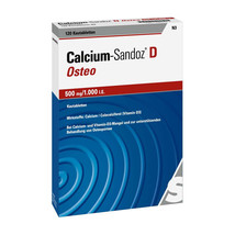 Calcium Sandoz D Osteo 500 mg/1,000 Ie chewable tablets 120 pieces - $120.00