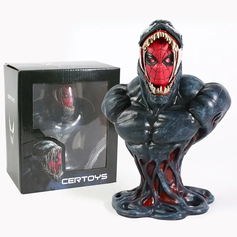 Marvel Spiderman Venom Bust PVC Figure Model Collection Figurine Toy Gift - £27.93 GBP+