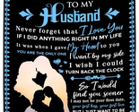 Husband Gift Ideas Blanket 50&quot; X 60&quot; - I Love You Gifts for Him - to My ... - £30.00 GBP