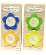 2 Photo Frames with Easel Stand Holds 3&quot; x 3&quot; Picture Plastic - $6.92