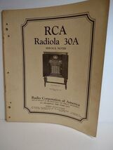 RCA Radiola 30A Vintage Original 1927 Service Notes Manual Radio Victor ... - $35.09