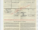 Holland America Lines 1959 Passage Contract Nieuw Amsterdam + Envelope +... - $27.72