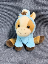 Kellytoy Baby Donkey Plush Blue Sitting 13” Horse Stuffed Animal Hooded ... - £8.09 GBP