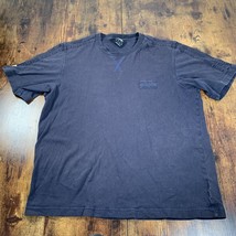 Adidas Shirt Mens Large Blue Short Sleeve 2004 Y2K Vintage Black Tag  READ - $14.84