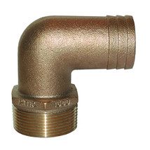 GROCO 1-1/4&quot; NPT x 1-1/8&quot; ID Bronze 90 Degree Pipe to Hose Fitting Standard Flow - £15.48 GBP