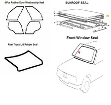 For BMW E30 Sedan 4 Door Weatherstrip Sunroof Trunk Rubber Window Seal 7... - $216.23