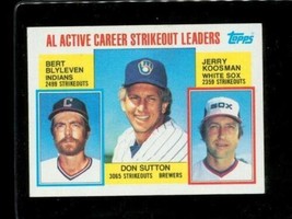 Vintage 1984 Topps Strike Leaders Baseball Card #716 Blyleven Sutton Koosman - £7.76 GBP