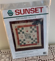 Vtg 1989 Sunset Dimensions Antiqued Quilt Kit 18005 Christmas Country Toys 14 In - $12.99