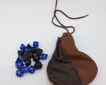 Vintage Lot D&amp;D Dungeons &amp; Dragons Multi Side Gaming Dice With leather P... - $19.34