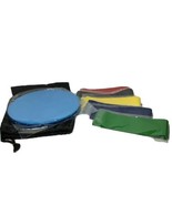 2  Gliding Discs Core Sliders &amp; 5 Loop Resistance Bands - Full body Workout - £5.31 GBP