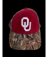 OU Baseball Hat Ball Cap Oklahoma Sooners Strapback Mens Camo Collegiate... - $31.57
