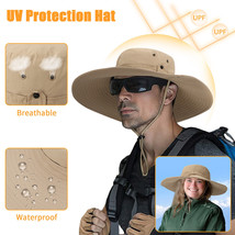 Boonie Bucket Cap Waterproof Wide Brim Sun Hat For Hunting Camping Safar... - $20.99