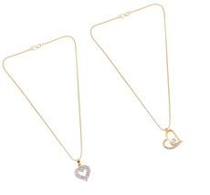 Cubic Zircon Heart Love Pendant Chain Necklace CZ - £54.94 GBP
