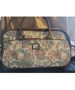 Vintage American Tourister Floral Canvas Duffle Bag 18&quot;L X 11&quot;W - $14.47