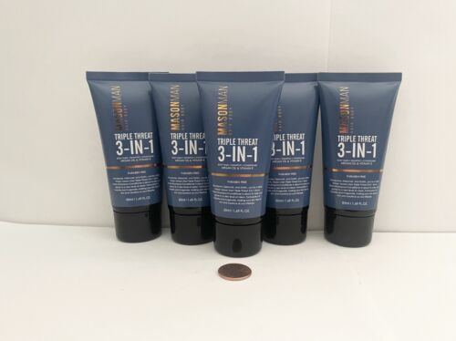 5 MASON MAN TRIPLE THREAT 3-IN-1 BODYWASH SHAMPOO CONDITIONER 1.69oz / 5... - $12.39