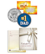 #1 DAD World’s Greatest Dad Father&#39;s Day JFK Kennedy Half Dollar U.S. Coin - €11,21 EUR
