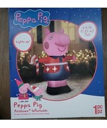 Gemmy Peppa Pig in Christmas Outfit 4.5 Feet Tall Inflatable Airblown Li... - £15.23 GBP