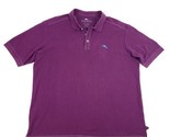 Tommy Bahama Supima Polo Men&#39;s XL Burgundy Shirt Blue Logo   - $28.61