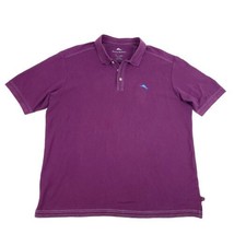 Tommy Bahama Supima Polo Men&#39;s XL Burgundy Shirt Blue Logo   - £22.49 GBP