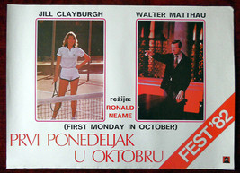 1982 Original Poster Movie First Monday In October Walter Matthau Jill C... - £17.96 GBP