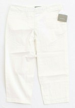 Liz Claiborne White Audra Cropped Cotton Stretch Pants Women&#39;s NWT - $49.99