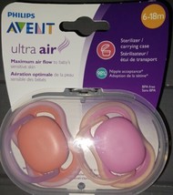 Philips Avent Ultra Air Baby PINK Orthodontic Pacifier 6-18m BPA Free - £5.49 GBP