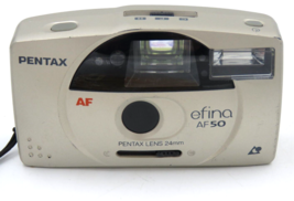 Pentax Efina AF50 35mm Point &amp; Shoot Film Camera W/ Wrist Strap &amp; Case T... - $19.75