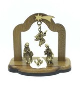 3&quot; Wooden Nativity Scene Mary Joseph and Baby Jesus Holy Family  Christmas gift  - £11.07 GBP
