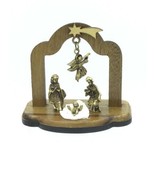 3&quot; Wooden Nativity Scene Mary Joseph and Baby Jesus Holy Family  Christm... - $13.86