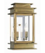 Princeton 2014-01 Antique Brass Wall Lantern, 14 x 7.5 in. - £260.16 GBP