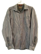 Tommy Bahama Button Down Long Sleeve Striped Size Large 100% Cotton - £13.60 GBP