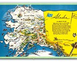 Map View Greetings Alaska AK UNP Chrome Postcard Z1 - £2.31 GBP