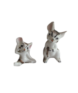 Vintage Mouse Mice Porcelain Figurines Kitsch Family Father Son 2.5&quot; &amp; 1.6&quot; - $266.38 MXN