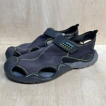 Crocs Swiftwater Sandals Mens Size 13 Mesh Deck Sport Black Adjustable Strap - £21.66 GBP