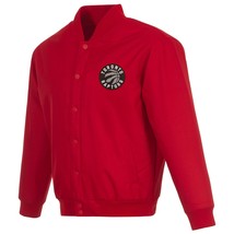 NBA Toronto Raptors Jackets Poly Twill Jacket Patch Logos  JH Design Red - £103.93 GBP