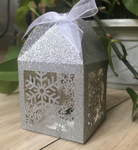 Snowflake Laser Cut Wedding Favor Boxes,Wedding Gift Boxes,Wedding Favors - $48.00