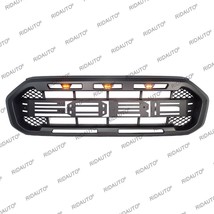 Black Front Grille Plug and Play with LED lights Fit For FORD RANGER 2019-2023 - £123.86 GBP