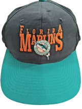 Vintage Florida Marlins Snapback cap hat 90s original logo MASCOTS Ed&#39;s West MLB - £18.95 GBP