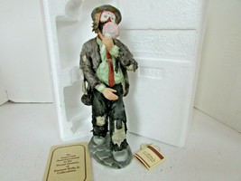 Emmett Kelly Jr Clown Figurine 9825 Cotton Candy 10.25&quot; Ltd Signed 1987 No Box - £27.18 GBP