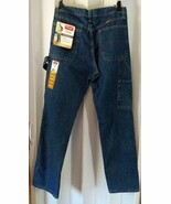NWT MENS WRANGLER CARPENTER MULTI POCKETS BLUE DENIM JEAN SZ 32 X 32 U1 - $29.16