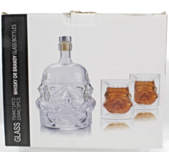 Star Wars Stormtrooper Whiskey or Brandy Glass Decanter with 2 Glasses Set - $32.79