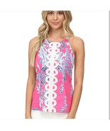 Lilly Pulitzer Annabelle Samba Pink Top Size 00 XXS New - $906.26 MXN