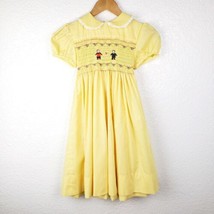 Vtg Smocked Embroidered Gingham Dress Easter Summer Princess Heirloom Sz 7 8 - £48.17 GBP