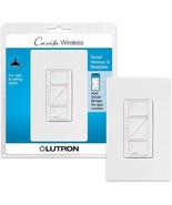 White Lutron Caséta Wireless Smart Lighting Dimmer Switch For Wall And C... - $82.97