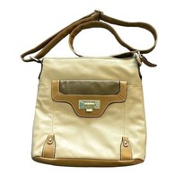 Rosetti Crossbody Purse Beige Single Adjustable Strap Snap Closure Hardware - £18.91 GBP